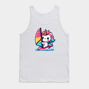 Windsurfing Unicorn Olympics 🦄 - Catch the Cuteness Wave! Tank Top